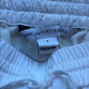 Diane Von Furstenberg white joggers
